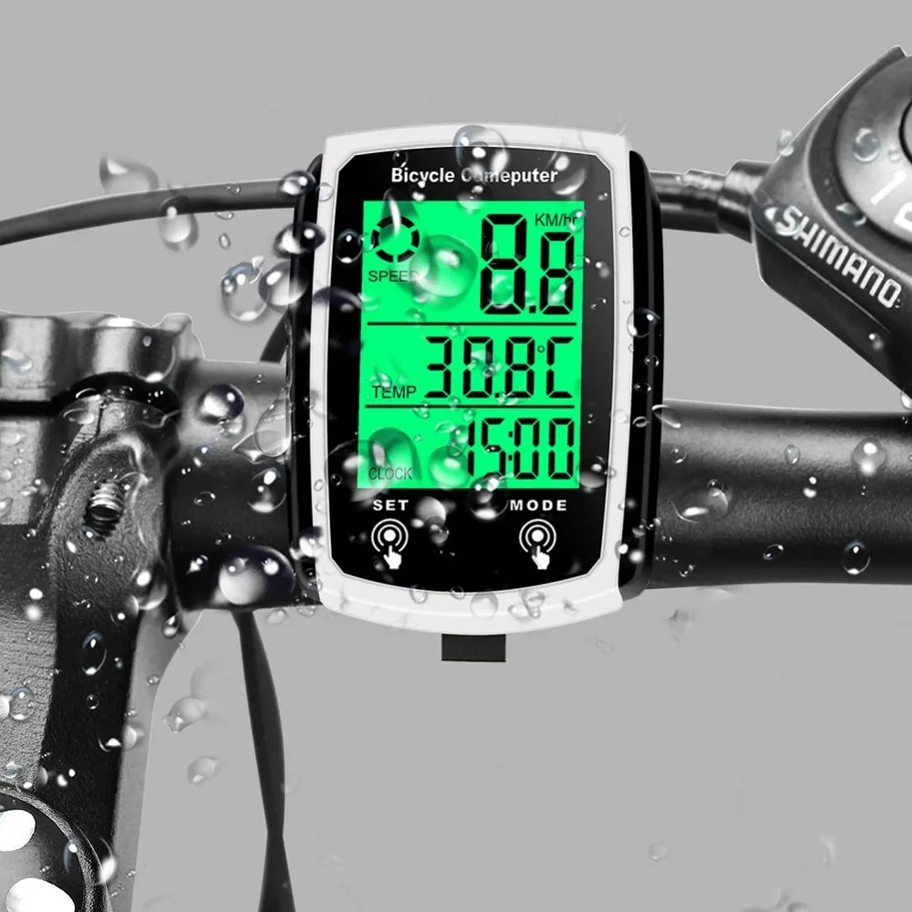 Wired Meter Bicycle Computer Speedometer Waterproof Bike Kilometer Counter Temperature Display Cycling Odometer Stand Leedoar