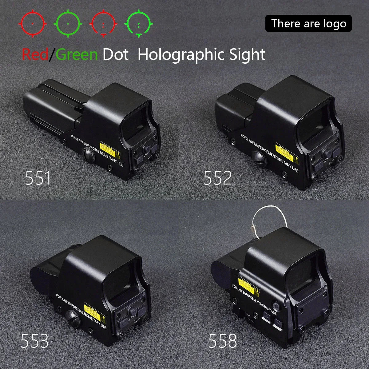 551 552 553 558 Red Green Dot Holographic Sight Scope Hunting Red Dot Reflex Sight Riflescope Collimator With 20mm Rail Mount Leedoar