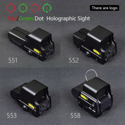 551 552 553 558 Red Green Dot Holographic Sight Scope Hunting Red Dot Reflex Sight Riflescope Collimator With 20mm Rail Mount Leedoar