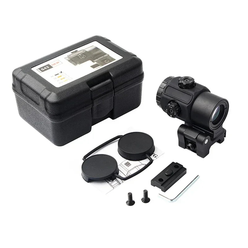 Tactical Eotech G33 G43 G45 Sight Fixed 3X 5X Magnifier Scope With Switch to Side Quick Detachable QD Mount For Airsoft Hunting Leedoar