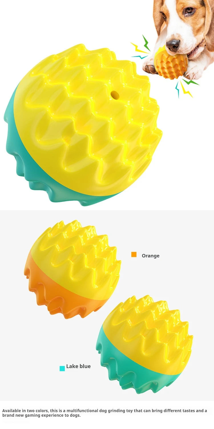 Pet toy ball chews, cleans teeth, is resistant to biting, cat toy chews, emits sound, elastic dog toy ball Leedoar