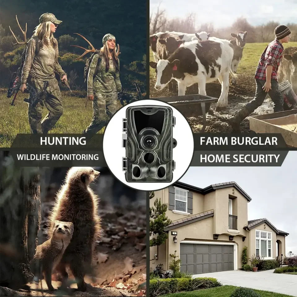 4G Hunting Trail Camera HC-801pro 4K Video Live Show 30MP APP Bluetooth Control Outdoor Wildlife Cameras Night Vision Photo Trap Leedoar