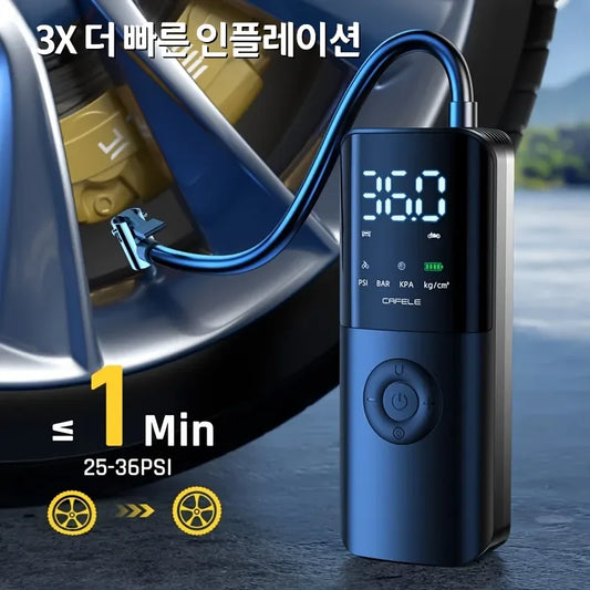 Compresor de aire para coche de 12 V, bomba de aire eléctrica portátil, inflador de neumáticos inalámbrico para coche, bomba de bicicleta digital para accesorios de automóvil 