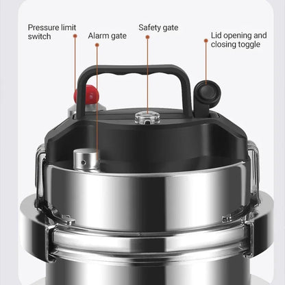 Olla arrocera portátil de acero inoxidable 304 para exteriores, pequeña olla a presión de 1,6 l y 2 l, herramienta de cocina para cocinar rápidamente