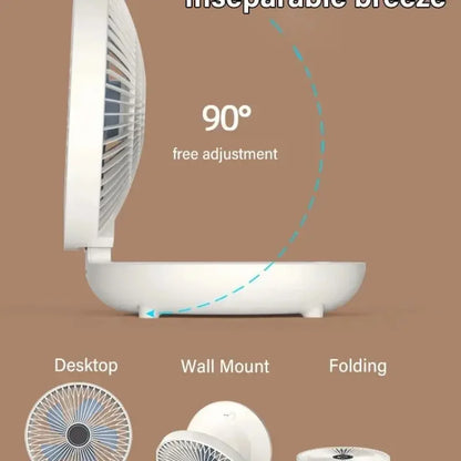 NOVO USB Carregamento Desktop Ventiladores Elétricos Montado Na Parede Portátil Mini Ventilador De Acampamento Recarregável Uso Duplo 3 Velocidades Ajustadas Domésticas 