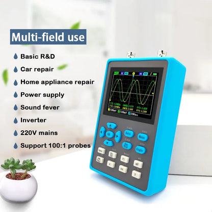 2.8 Inch Handheld Digital Oscilloscope 120M Performance Bandwidth Dual Channel Oscilloscope Signal generator XY mode DSO2512G Leedoar