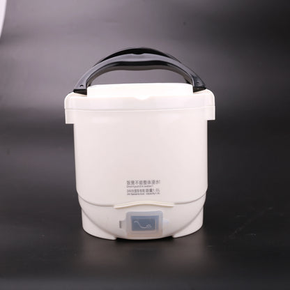 Car Mounted Rice Cooker Mini Rice Cooker 12V 24V 1L   Used in House  And Car for Two Persons Portable and concise Easy to Use Leedoar