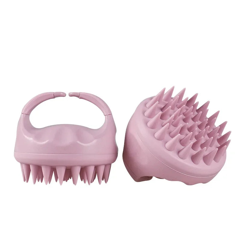 Scalp Brush Massager Sculp Scrubber Brush Wheat Straw Biodegradable Silicone Shampoo Brush Hair Scalp Massager For Hair Growth Leedoar