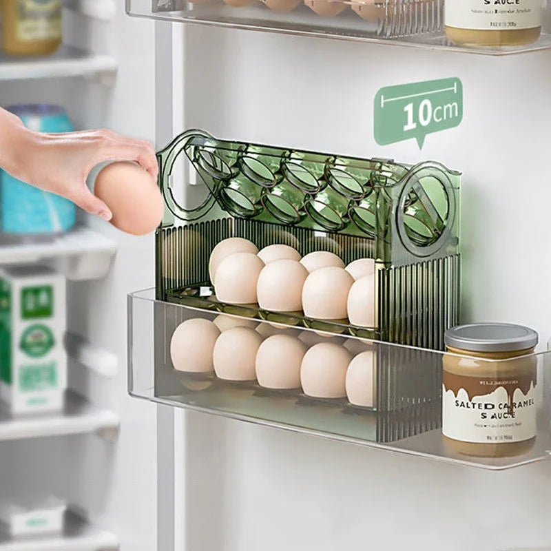 Egg Storage Box Refrigerator Organizer Food Containers Egg Fresh-keeping Case Holder Tray Dispenser Kitchen Storage Boxes Leedoar