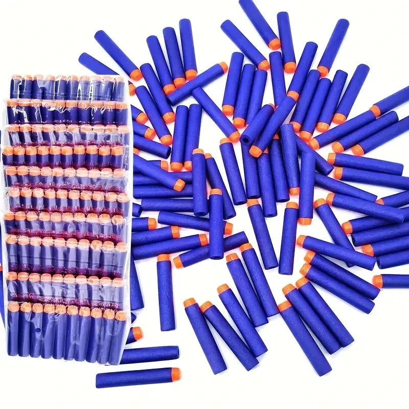 7.2cm 100pcs For Nerf Soft Bullets Darts Round Head Refill Sponge Darts Kids Children Toy Gun Bullets For NERF N-Strike Blasters Leedoar