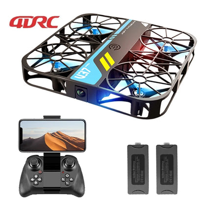 4D-V37 Mini Pocket Drone Altitude Hover Aerial Photograph 2.4G WiFi HD Image Transmission FPV RC Quadcopter Drone with 4K Camera Leedoar