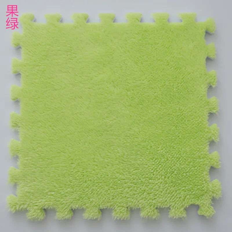 DIY Splicing Plush Floor Mat Pile Carpet Puzzle Foam Mat EVA Household Floor Mat Crawling Mats Educational Home Decoration Leedoar