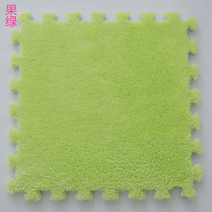 DIY Splicing Plush Floor Mat Pile Carpet Puzzle Foam Mat EVA Household Floor Mat Crawling Mats Educational Home Decoration Leedoar