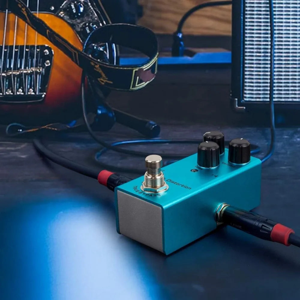 Pedales de efectos mini para guitarra eléctrica portátil, accesorios para guitarra eléctrica con una variedad de efectos