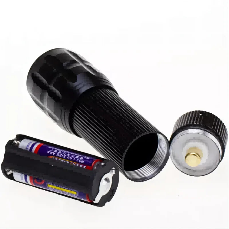 Strong Light Flashlight Three-Speed LED Flashlight Telescopic Focal Length Aluminum Alloy Mini Flashlight Gift Flashlight Leedoar