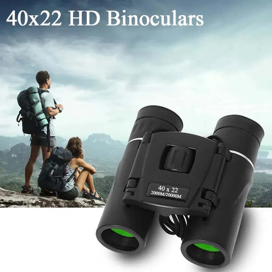 40x22 HD Powerful Binoculars 2000M Long Range Folding Super Mini Telescope Optics for Hunting Sports Outdoor Camping Travel