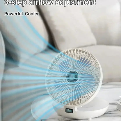 NUEVOS ventiladores eléctricos de escritorio con carga USB, ventilador de pared portátil mini para acampar, recargable, de uso dual, con 3 velocidades ajustables para el hogar 