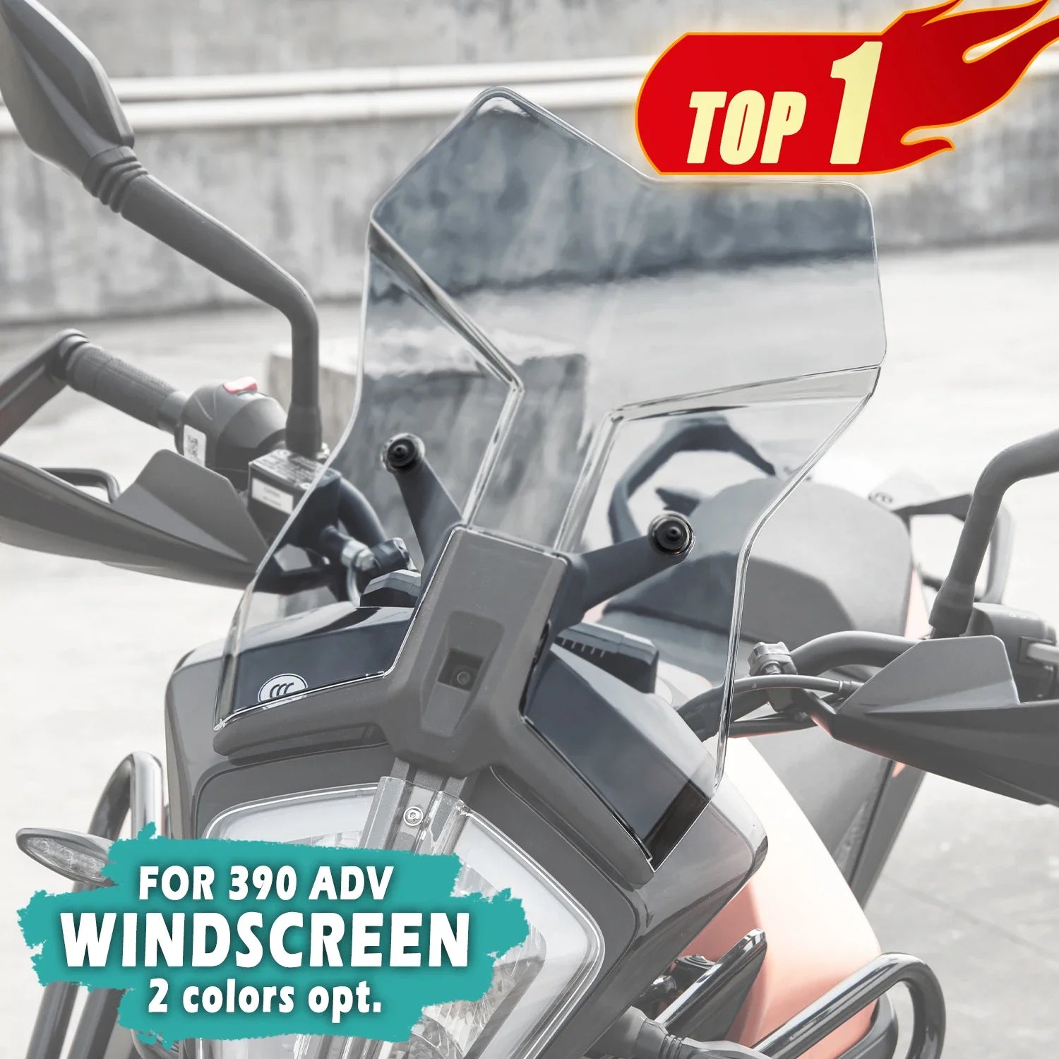 Motorcycle Front Screen Wind Shield Accessories For KTM 390 ADV Adventure 2020-2023 2022 Windshield Windscreen Air Deflector Leedoar