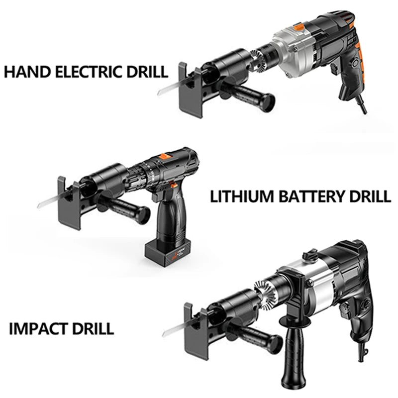 Screwdriver Conversion Head, Electric Drill to Electric Saw, Household Reciprocating Saw, Multifunctional, Wood Tools Leedoar