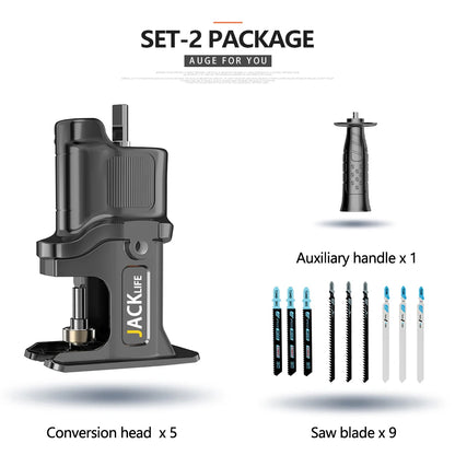 Screwdriver Conversion Head, Electric Drill to Electric Saw, Household Reciprocating Saw, Multifunctional, Wood Tools Leedoar