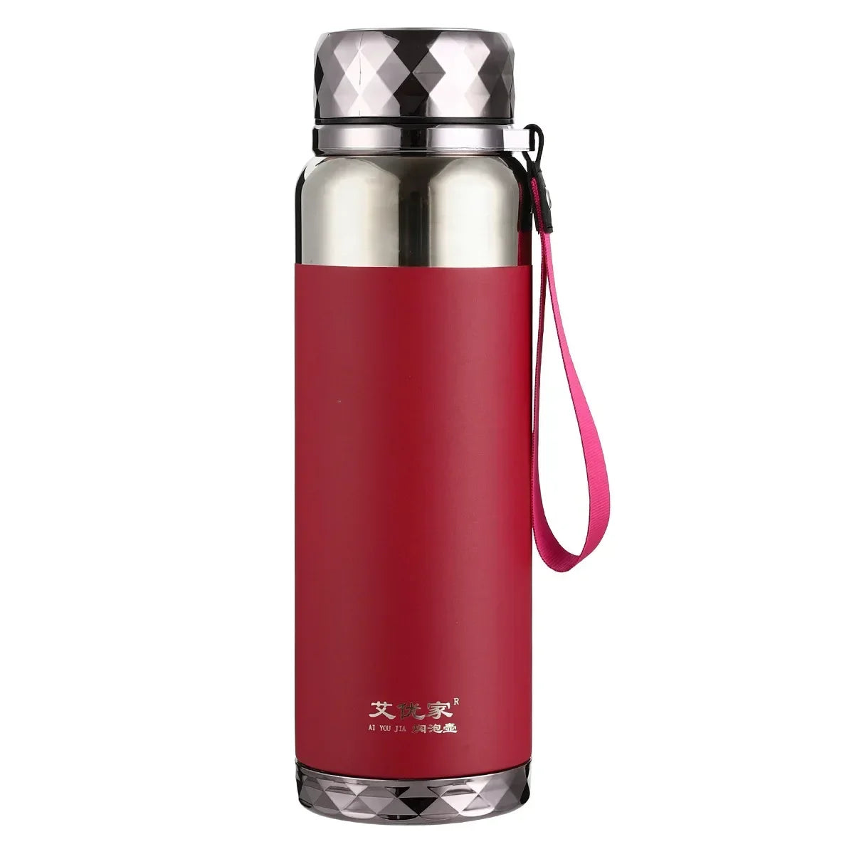 1L 316 Stainless Steel Thermos Bottle 24-hour Thermal cup portable tumbler Large capacity Diamond lid Flask Leedoar