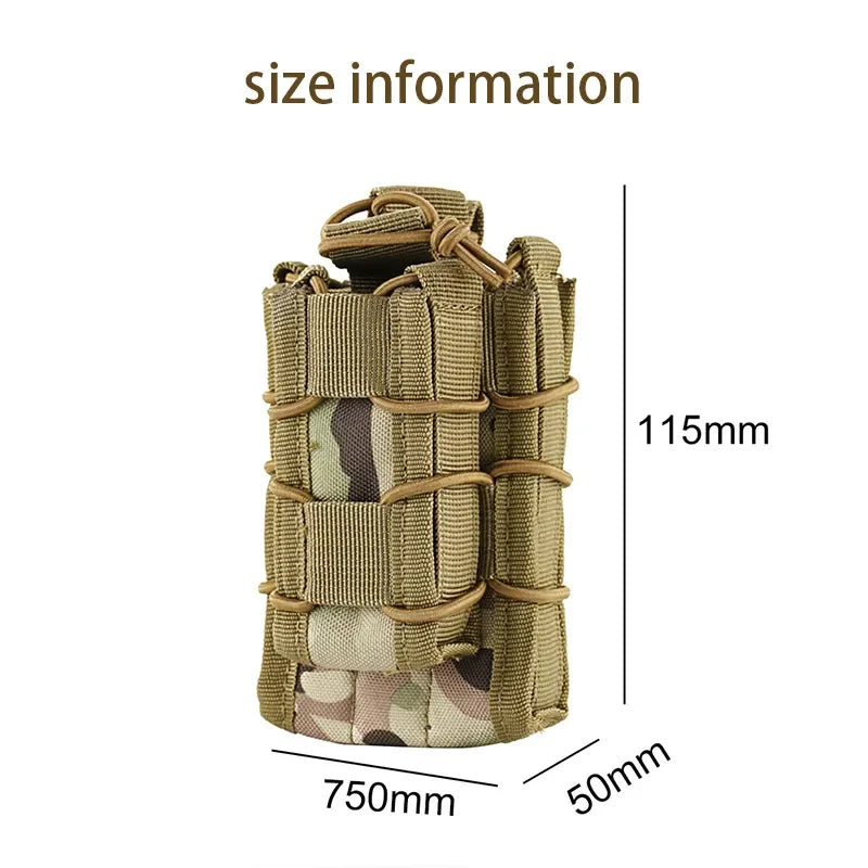 Military Molle System Magazine Bag M4 AR15 AK Universal Fast Double Deck Magazine Holster Nylon Tactical Airsoft Accessories Leedoar