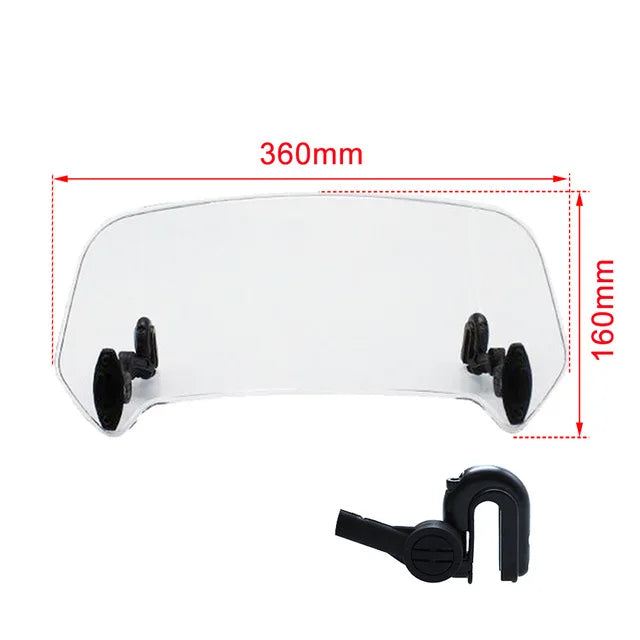 Hot Sale Universal Modification of PC Windshield for Motorcycle Windshields with Adjustable Height for SmallFront Easy Install Leedoar