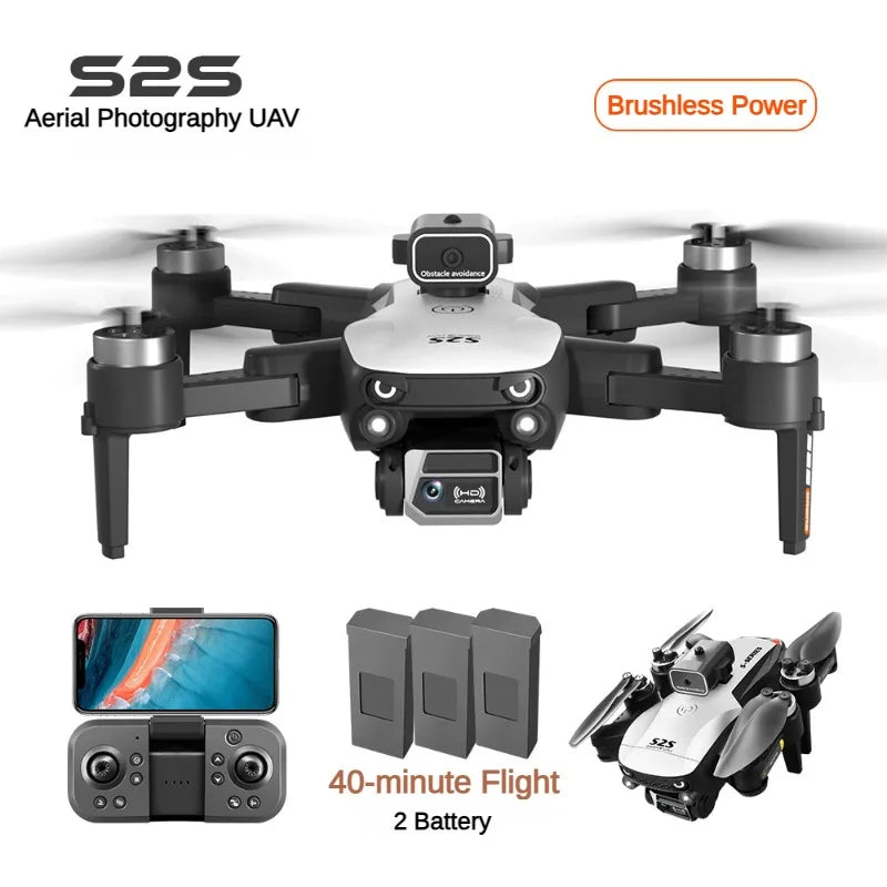 Brushless UAV S2S Long Endurance Remote Control Four Axis Flight Camera Obstacle Avoidance Optical Flow 6K Dual Lens Positioning Leedoar