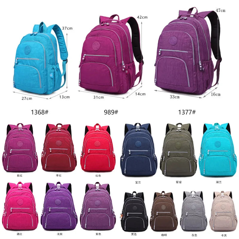 Fashion School Backpack Student for Teenage Girl Boy 2023 Travel Back Packs Bag Women Nylon Waterproof Laptop Bagpack Unisex Leedoar