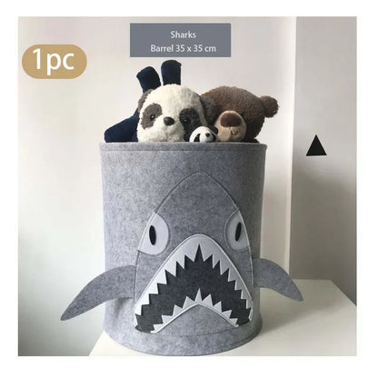 Sundry Folding Storage Cotton Animal Storage Basket Cabinet Family Quay Basket Container Children Toys Clothing Shoes Organizer Leedoar