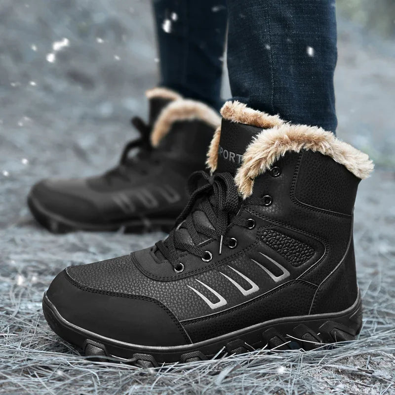 Winter Hiking Shoes for Men Shoes Men's Winter Sneakers Men Winter Booties Men Outdoor Trekking Shoes Men Hiking Shoes Leedoar