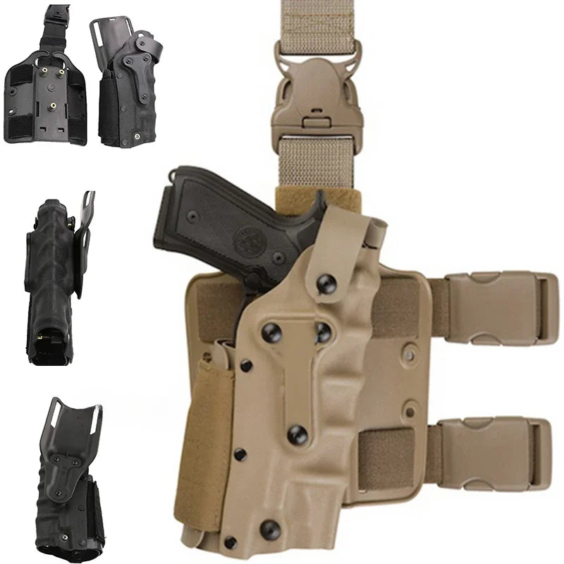 Tactical Gun Holster Leg Platform Pistol case Fits For GLOCK 17 19 Colt 1911 M92 M9 SIG P220 Outdoor Military Thigh Gun Holster Leedoar