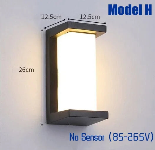 Led Outdoor Lighting Nordic minimalism Waterproof IP65 Motion Sensor Porch Lights Balcony Garden Led Outdoor Wall Light Leedoar