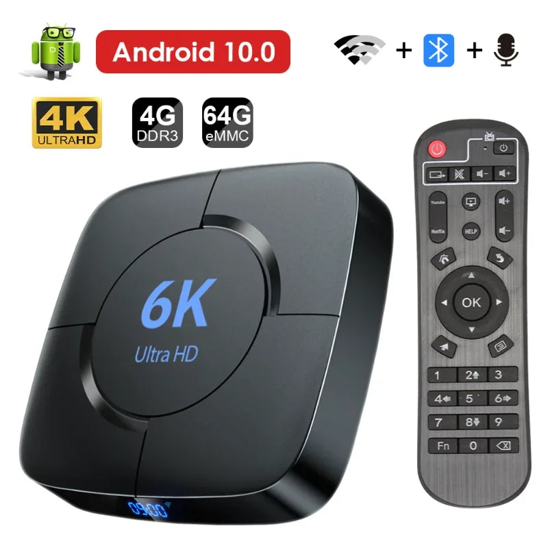 2024 H616 Versión global H616 Android 10.0 TV Box Asistente de voz 6K 3D Wifi 2GB 4GB RAM 32G 64G Reproductor multimedia Caja de configuración rápida HD 