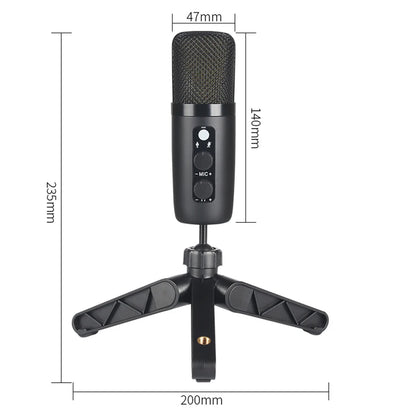 Micrófono de condensador con trípode premium para grabación de podcasts en caliente Bm501, micrófono USB RGB para juegos, transmisión en vivo, música y canto, nuevo 