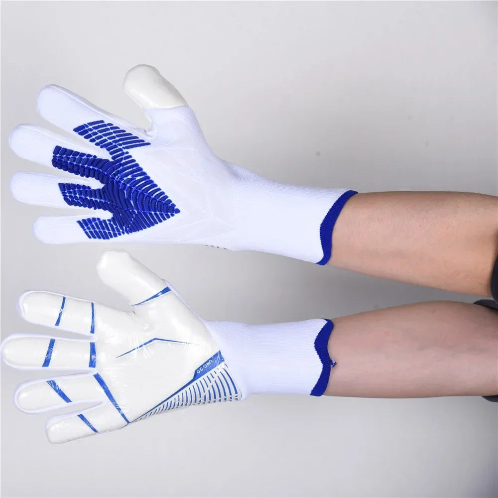 Guantes de fútbol de látex profesionales, guantes de portero de fútbol para niños y adultos, guantes de protección para niños y porteros de fútbol gruesos 