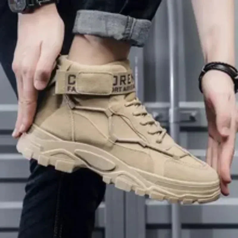 2023 Men Boots Tactical Military Combat Boots Outdoor Hiking Winter Shoes Light Non-slip Men Desert Ankle Boots Bota Masculina Leedoar