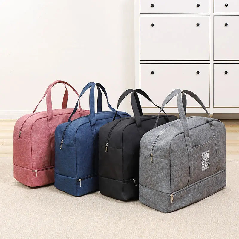 Moda Bolsa de Viagem Dobrável Unissex Oxford Viagem Fim de Semana Bolsas de Pernoite Grande Capacidade Bagagem de Mão Bolsa Duffel Acessórios Suprimentos