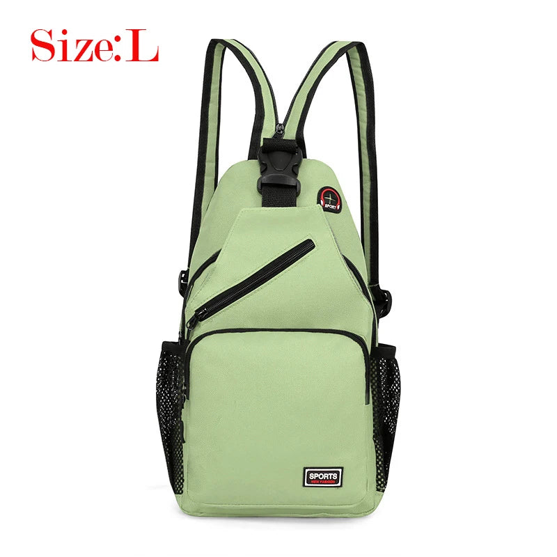 2023 New Arrival Women's Chest Bag Wholesale INS Trendy One Shoulder Backpack Multi Functional Men Green Beige Black Red Package Leedoar