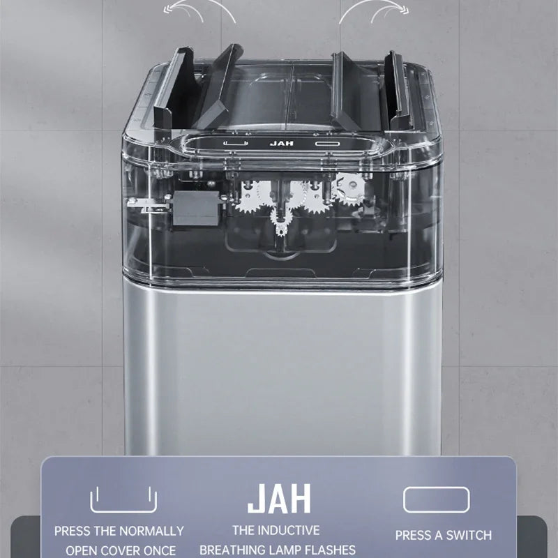 15L 20L 30L 40L 50L 60L Smart Trash Can Stainless Steel Waste bin High Trash Cans Garbage Bin for Kitchen Trash Can Wastebasket Leedoar