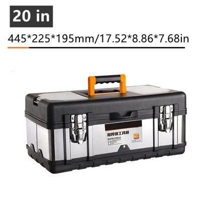 14/17/20 Inch Multiple Specifications Double Layer Solid Tools Storage Box