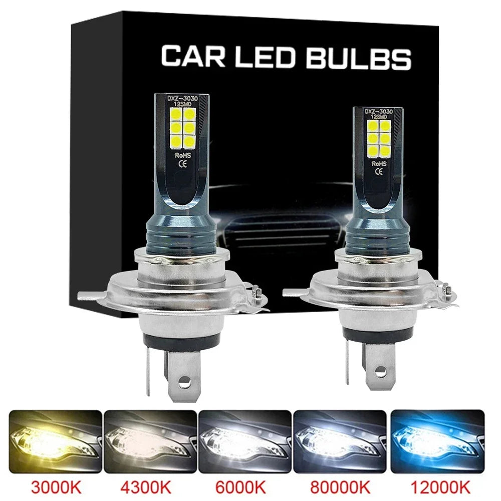 2Pcs LED Headlight H1 H3 H4 H7 H8 H10 H11 H16 Car Fog Light Bulbs 9005 9006 Auto Driving Running Lamps 2000LM 110W 12V Leedoar