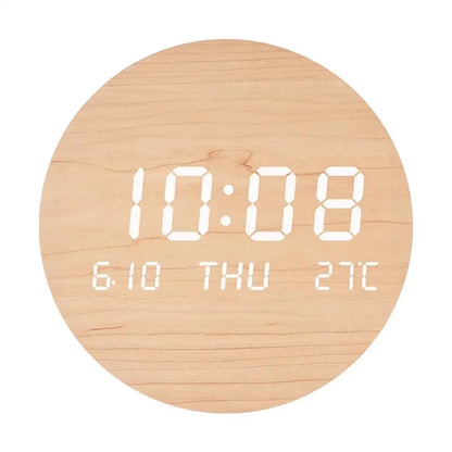 LED Digital Wall Clock Creative Temperature Date Time Display Silent Living Room Home Bedroom Nordic Style Fashion Wall Clock Leedoar