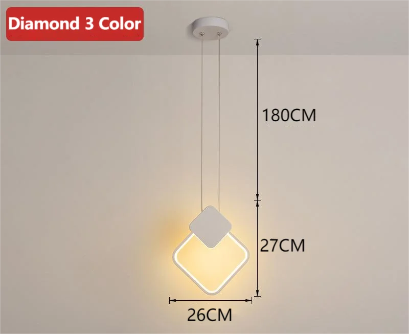 Bedroom Bedside Chandelier Minimalist Long Line Ambient Light Creative Single Head Minimalist Full Spectrum Small Chandelier Leedoar