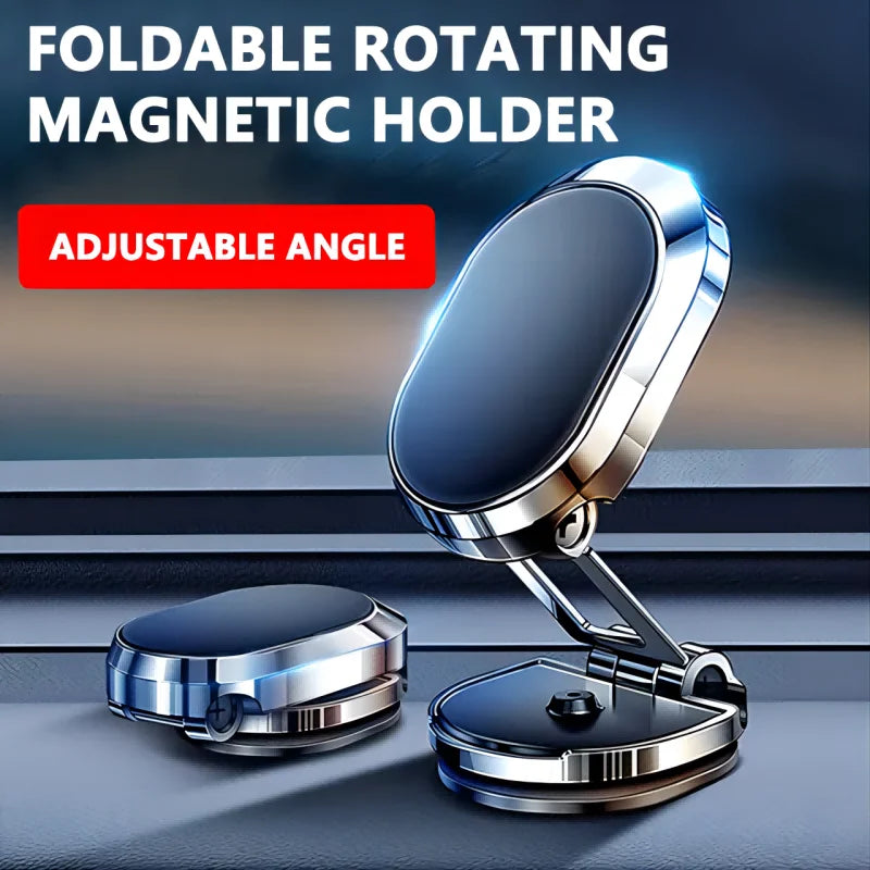 Car Magnetic Phone Bracket Folding Multi-Angle Rotation Height Adjustable Mobile Phone Holder Universal Magnet Air Vent Mount Leedoar