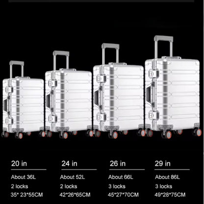 100% Aluminum-magnesium alloy Travel Suitcase