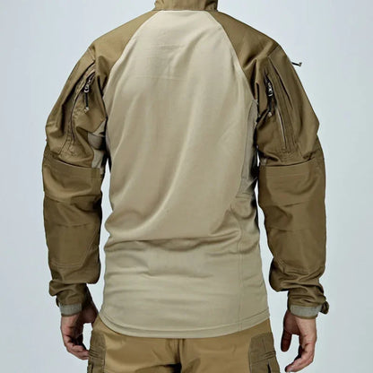 Camisa de combate, camisa táctica de airsoft, ropa de paintball de manga larga, ropa de caza y acampada, uniforme militar multicámara del ejército para hombres 