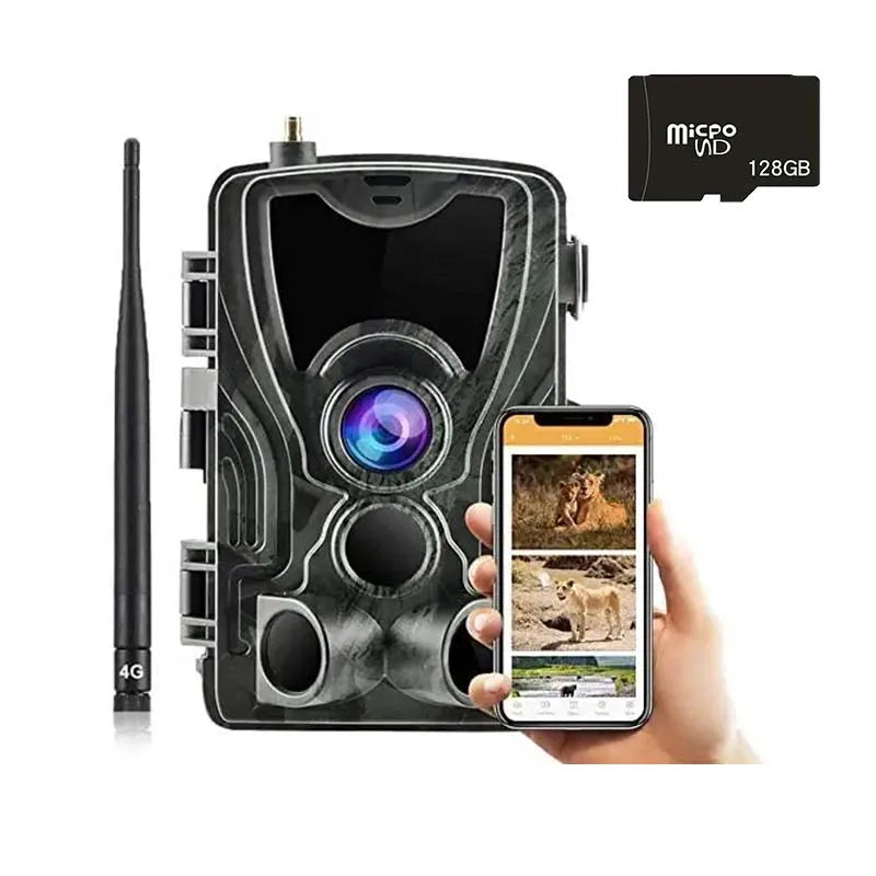 4G Hunting Trail Camera HC-801pro 4K Video Live Show 30MP APP Bluetooth Control Outdoor Wildlife Cameras Night Vision Photo Trap Leedoar