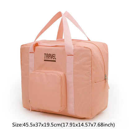 Moda Bolsa de Viagem Dobrável Unissex Oxford Viagem Fim de Semana Bolsas de Pernoite Grande Capacidade Bagagem de Mão Bolsa Duffel Acessórios Suprimentos