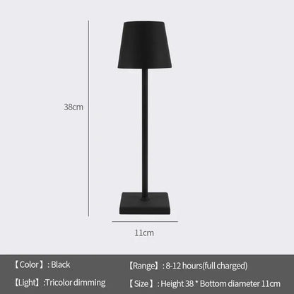 Touch Lamp with USB Charging LED Desk Lamp Bar Restaurant Ambiance Wireless Table Lamps Study Office Light Waterproof Leedoar